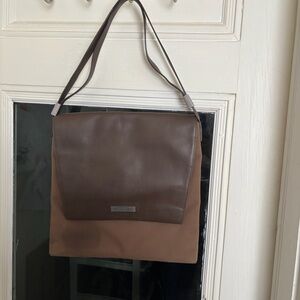 Tumi Emeline City Flap Slim Shoulder Bag Brown, Crossbody Convertible